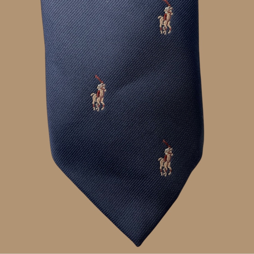 Vintage Silk Horse Tie Navy Equestrian Novelty Necktie Preppy Hastings Bay